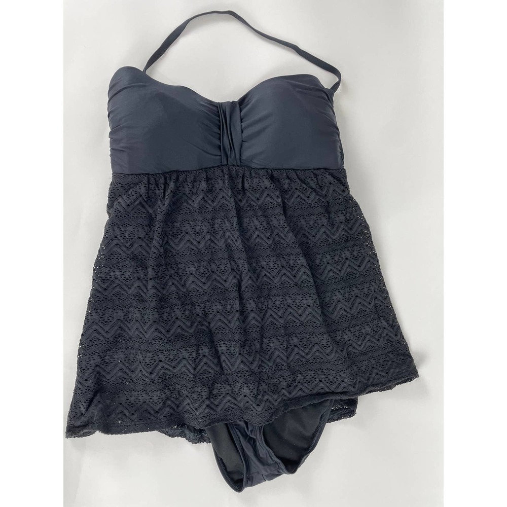 Women's Black Athena Swimdress, Size 14 (A32)